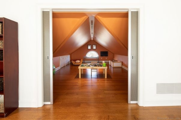 Fireplace, Interior, Wood Texture Flooring