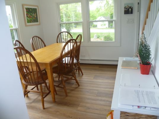 Dining room, Interior, Wood Texture Flooring