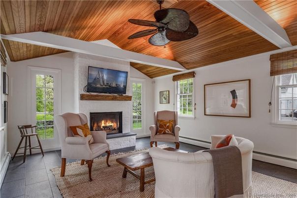 Fireplace, Interior, Living room, Wooden Ceilings