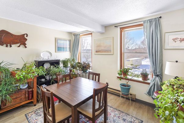 Dining room, Interior, Wood Texture Flooring