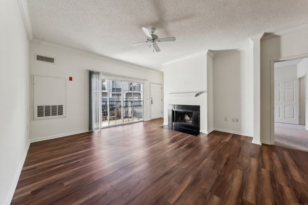 Empty room, Fireplace, Interior, Wood Texture Flooring