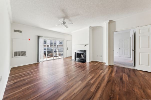 Empty room, Fireplace, Interior, Wood Texture Flooring