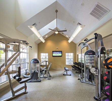 Fitness Equipment, Gym, Interior, Recessed Lighting