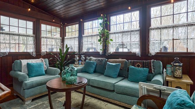 Interior, Living room, Sun Room, Wooden Ceilings