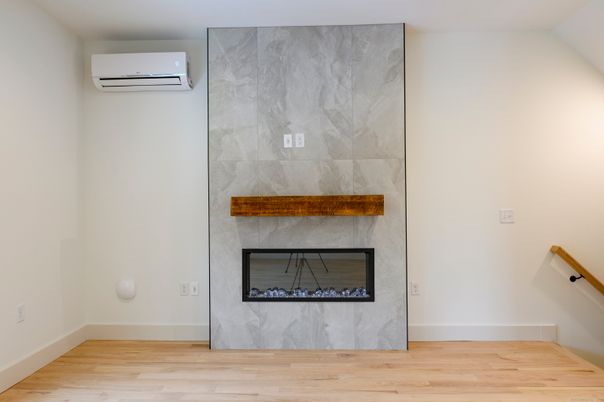 Fireplace, Interior, Wood Texture Flooring