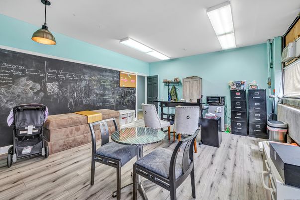 Home Office, Interior, Pendant Lights, Wood Texture Flooring