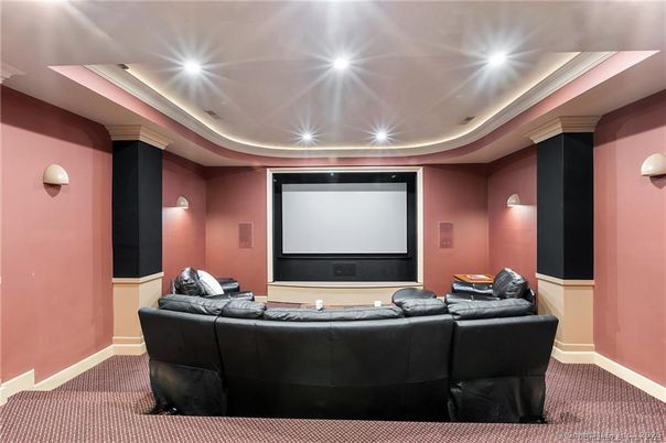 Home Theatre Room, Interior, Projection Screen, Recessed Lighting, Theatre Room