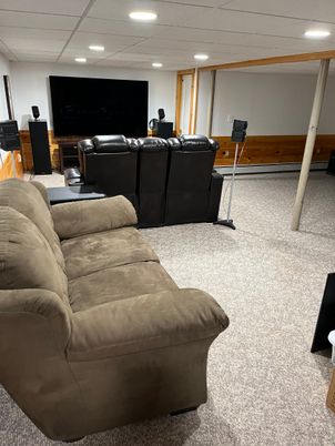 Interior, Living room, Recessed Lighting, Theatre Room