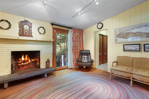 Fireplace, Interior, Wood Texture Flooring