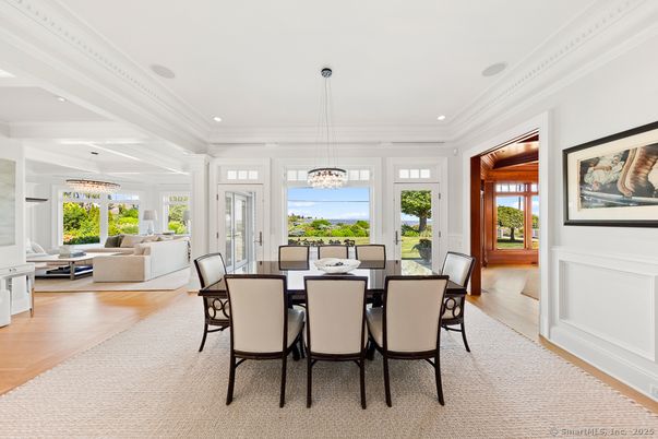 Chandelier, Dining room, Interior, Living room, Pendant Lights, Recessed Lighting, Wood Texture Flooring