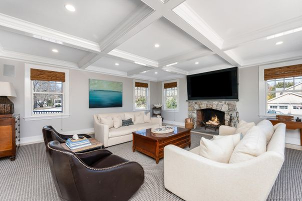 Fireplace, Interior, Living room, Recessed Lighting