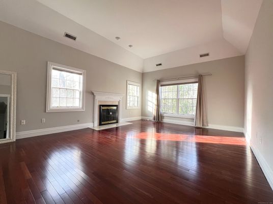 Empty room, Fireplace, Interior, Wood Texture Flooring