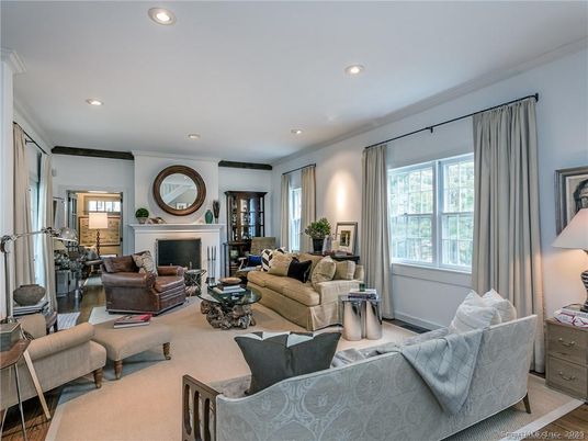 Fireplace, Interior, Living room, Recessed Lighting