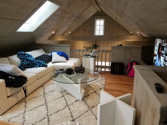 Interior, Living room, Recessed Lighting, Wood Texture Flooring, Wooden Walls