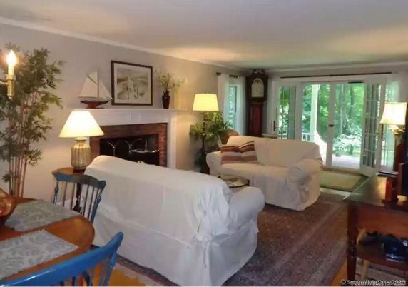 Bedroom, Fireplace, Interior, Wood Texture Flooring