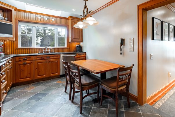 Dining room, Interior, Kitchen, Pendant Lights, Recessed Lighting, Stainless Steel Appliances