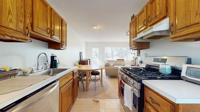 Dining room, Interior, Kitchen, Living room, Recessed Lighting, Stainless Steel Appliances