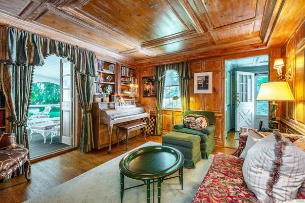Interior, Living room, Piano, Wooden Beams, Wooden Ceilings, Wood Texture Flooring, Wooden Walls