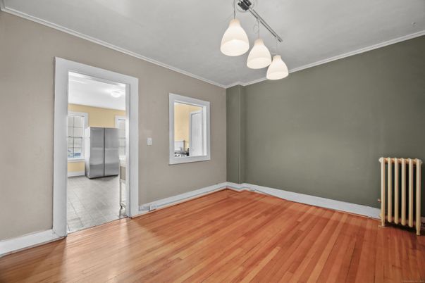 Empty room, Interior, Pendant Lights, Wood Texture Flooring