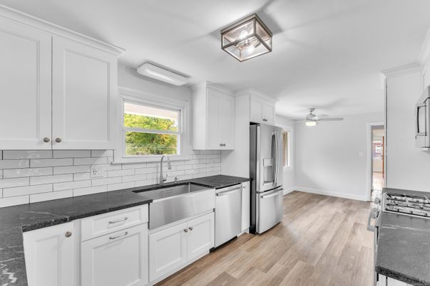 Interior, Kitchen, Wood Texture Flooring
