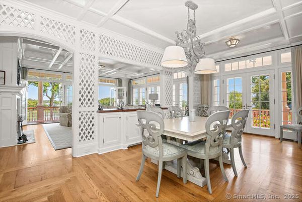 Chandelier, Dining room, Fireplace, Interior, Pendant Lights, Wood Texture Flooring