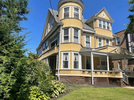 Exterior, Facade, Brick Facade, Queen Anne Victorian