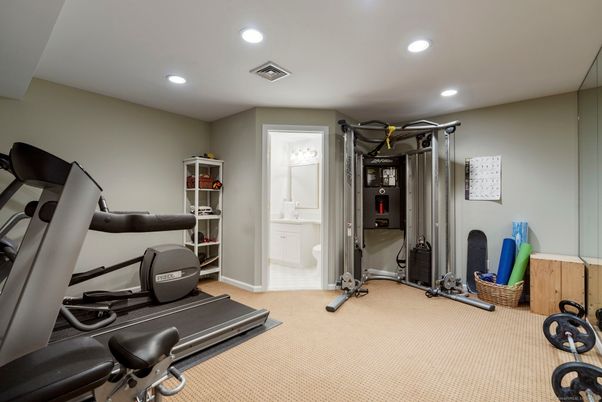Fitness Equipment, Interior, Recessed Lighting