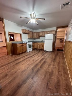 Interior, Kitchen, Wood Texture Flooring