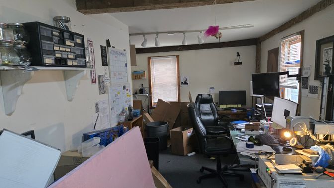 Home Office, Interior, Wooden Beams
