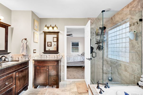 Bathroom, Bedroom, Dual Sink Vanities, Glass Shower, Interior