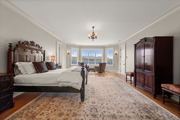 Bedroom, Chandelier, Interior, Wood Texture Flooring
