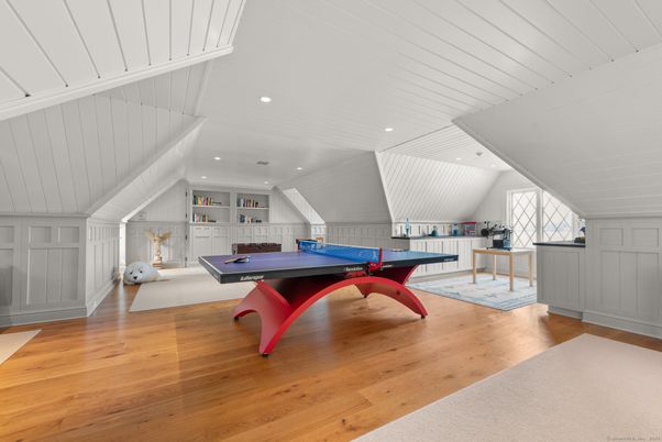 Game Room, Interior, Recessed Lighting, Wood Texture Flooring