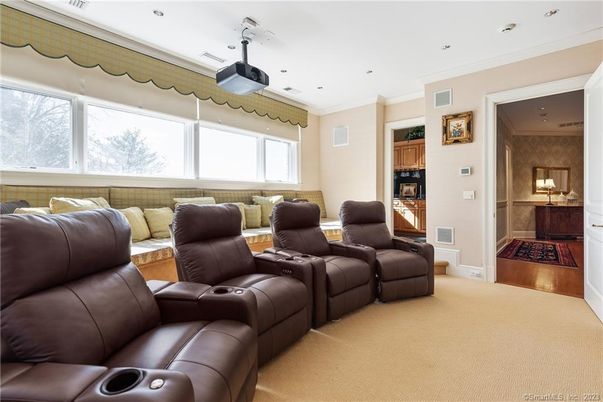 Home Theatre Room, Interior, Recessed Lighting, Theatre Room, Wood Texture Flooring