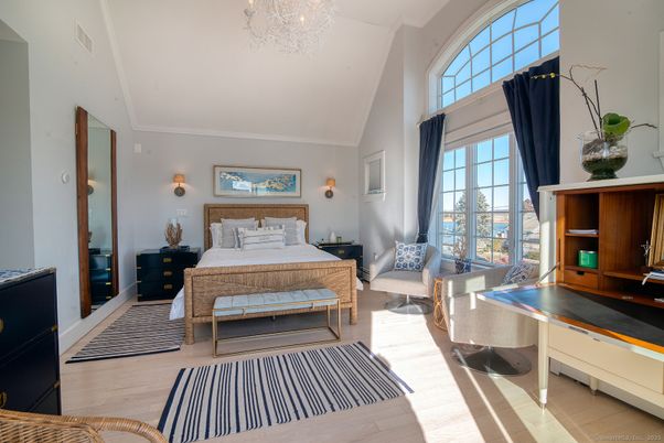 Bedroom, Chandelier, Interior, Wood Texture Flooring