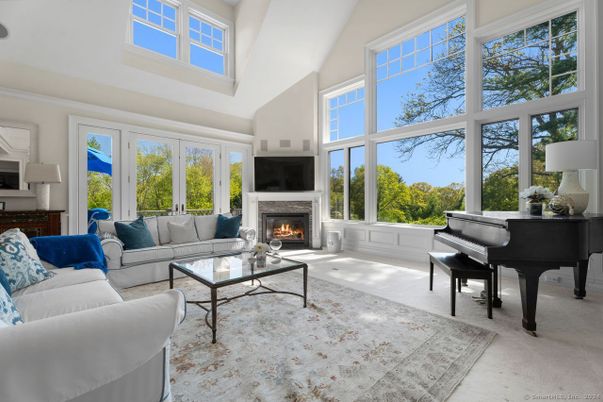 Fireplace, Interior, Living room, Piano