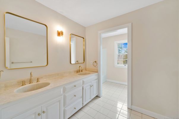 Bathroom, Dual Sink Vanities, Interior, Tile Countertops