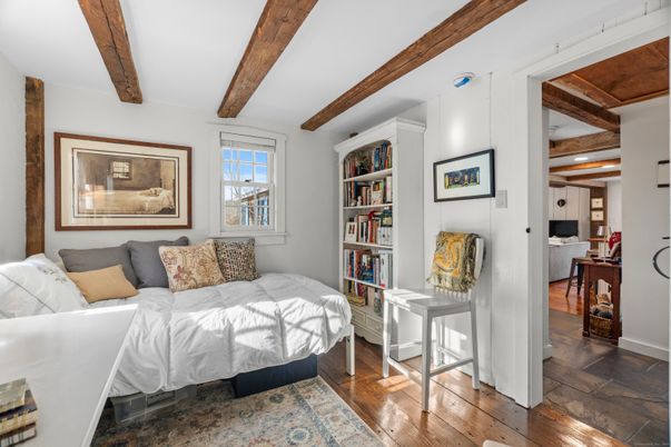 Bedroom, Interior, Wooden Beams, Wood Texture Flooring