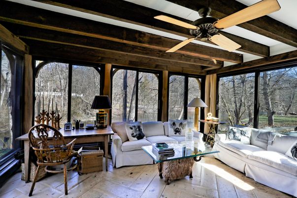 Interior, Living room, Wooden Beams