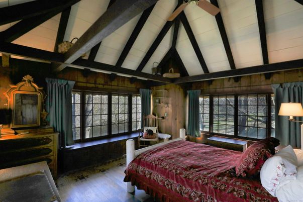 Bedroom, Interior, Wooden Beams, Wood Texture Flooring