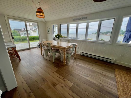 Dining room, Interior, Water, Wood Texture Flooring