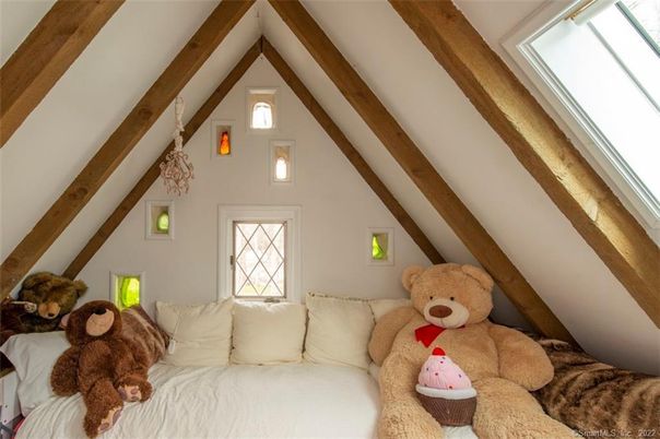 Bedroom, Interior, Wooden Beams