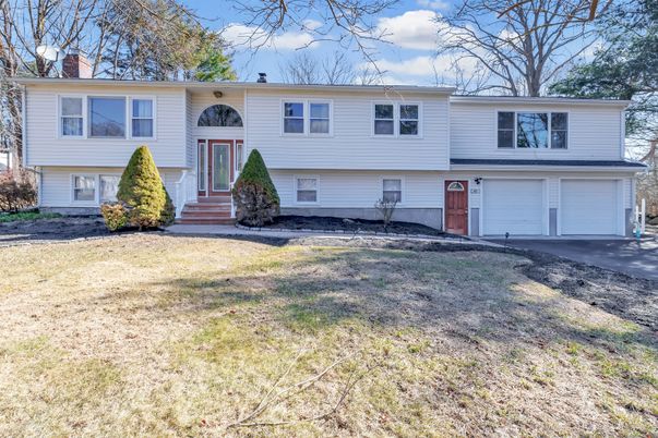 Attached, Exterior, Facade, Raised Ranch