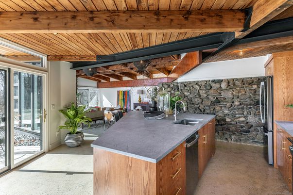 Interior, Kitchen, Stone Walls, Wooden Beams, Wooden Ceilings