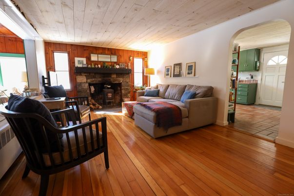 Fireplace, Interior, Living room, Wood Texture Flooring, Wooden Walls