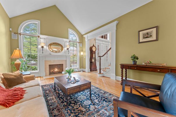 Fireplace, Interior, Living room, Wood Texture Flooring
