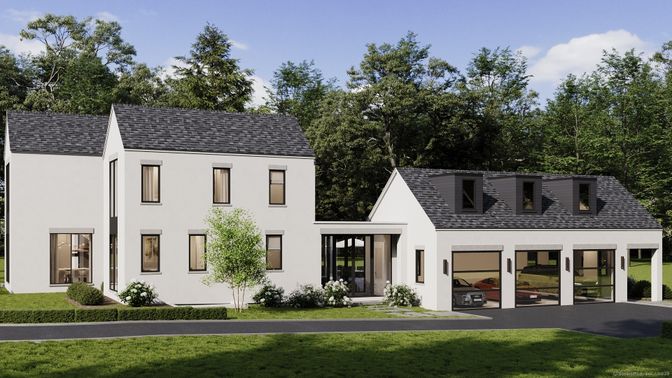 Attached, Exterior, Facade, Farmhouse