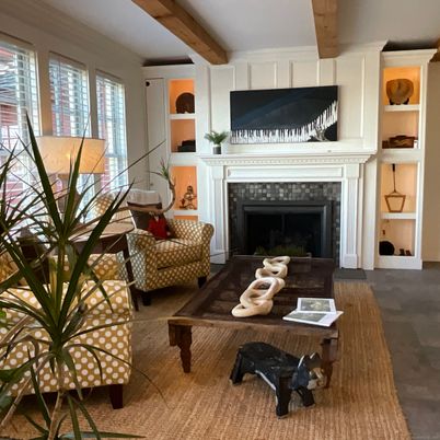 Fireplace, Interior, Living room, Wooden Beams