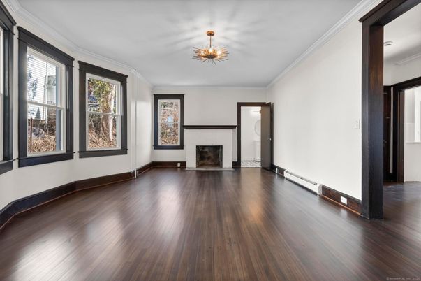 Empty room, Fireplace, Interior, Wood Texture Flooring