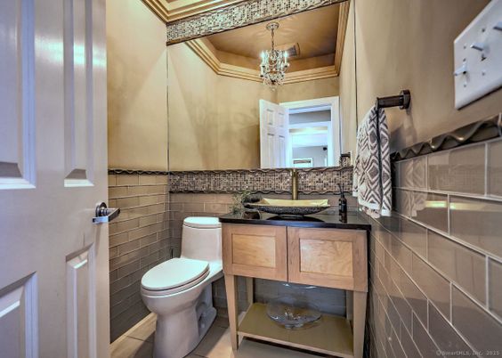 Bathroom, Chandelier, Interior