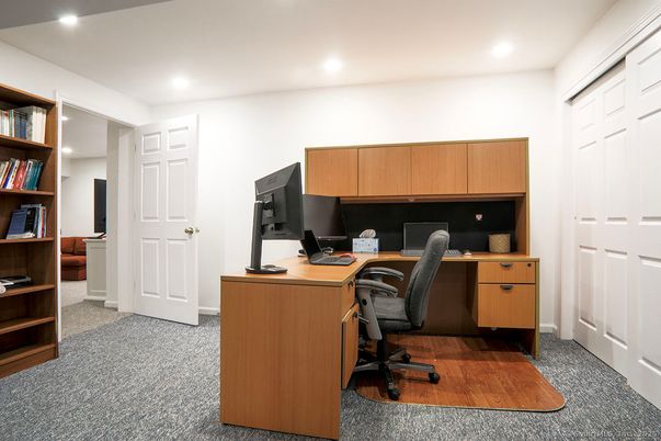 Home Office, Interior, Recessed Lighting